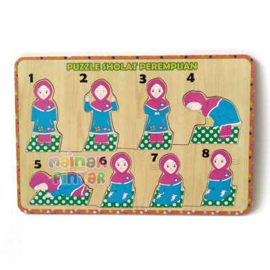 Mainan Kayu Pintar Puzzle Kayu Edukasi SNI Murah dan Lengkap Sholat Wanita
