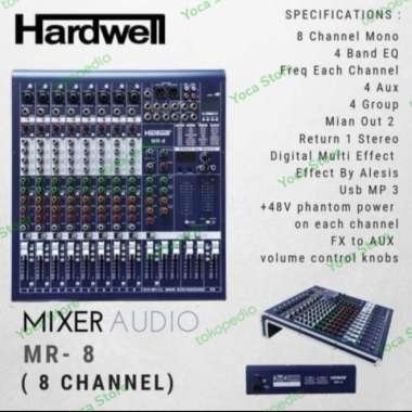 Mixer Audio HARDWELL MR-8 Mixer Hardwell 8 Channel
