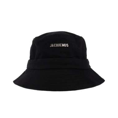 Jacquemus Le Bob Gadjo Knotted Bucket Hat Black 58 Black