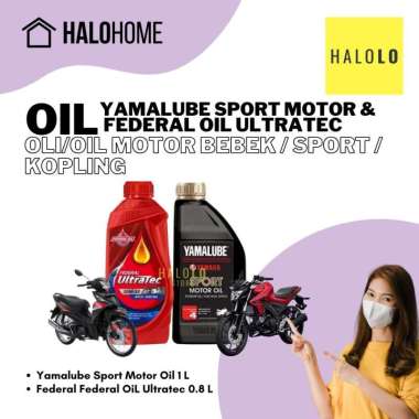 Oli / Oil Federal OIL Ultratec 20W 50 / Yamalube Sport Motor Oil 10W 40 Oli Motor Bebek Manual / Kop