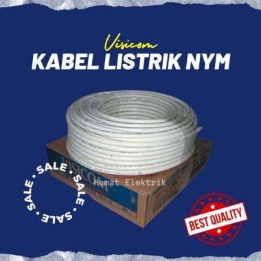 Kabel Listrik Tembaga Tunggal 2 x 2.5 mm SNI NYM @meter Meteran Ecer Visicom