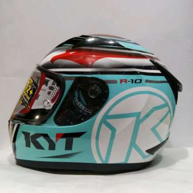 HELM KYT R10 AQUA BLUE HELM FULL FACE M