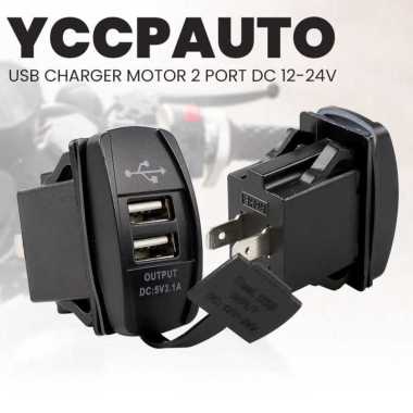 YCCPAUTO USB Charger Motor 2 Port DC 12-24V