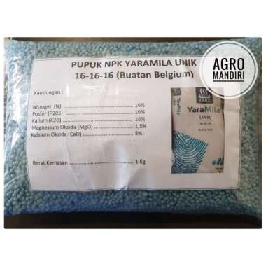 Pupuk NPK Unik 16-16-16 Kemasan Ekonomis Repack 1 Kg Import Belgia