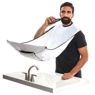 Shaving Apron Waterproof Kain Celemek Cukur Kumis Jenggot Pria, Warna Hitam