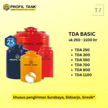 Tandon Air PROFIL TANK TDA 250L 300L 550L 700L 800L 1100L Toren Air Tangki Air TDA 250L Orange