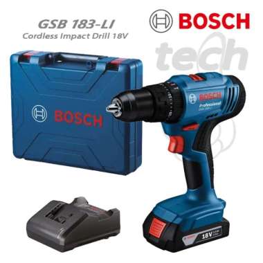 Mesin Bor Tembok Baterai Cordless Drill 18V Bosch GSB 183-Li Professional 1 Battery