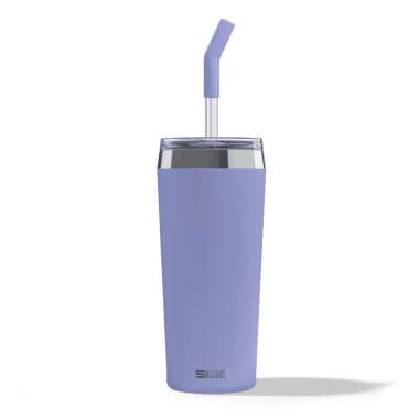 SIGG Tumbler with Straw Botol Minum dengan Sedotan Helia Peaceful Blue 600 mL