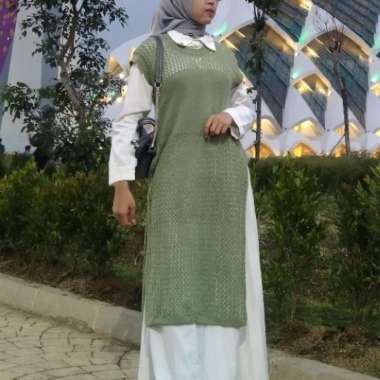 RUBY KNIT TOP OUTHER / TUNIK JARING RAJUT PREMIUM / RUBI TUNIK BELAH SAMPING / ATASAN TUNIK WANITA R