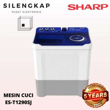 MESIN CUCI SHARP EST 1290 12 KG 2 TABUNG DOLPHINWAVE