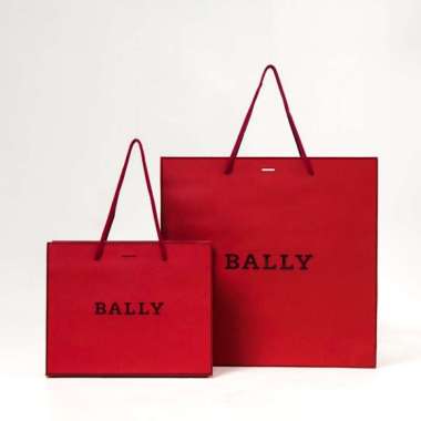 Tas PAPER BAG BALLY MAROON 100% ORIGINAL SIZE S