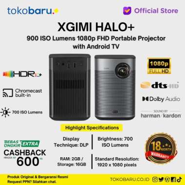 Projector XGIMI HALO+ Halo Plus 1080P Portable Projector with Dolby Speaker