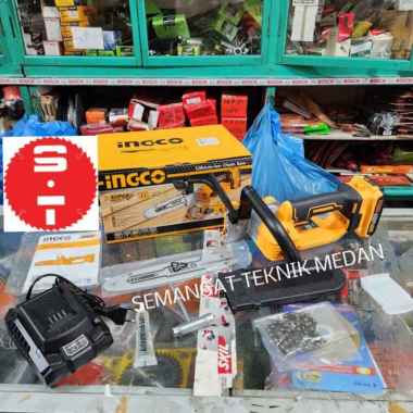 CGSLI20851 CORDLESS MESIN GERGAJI CHAINSAW BATERAI 8" 20V 2AH INGCO