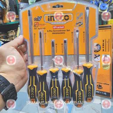 OBENG GAGANG KARET SCREWDRIVER SET 6 PCS INGCO HKSD0628CG HKSD0628 CG