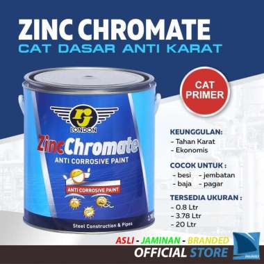 Cat Dasar Anti Karat 800 ml WF Beam Besi Baja Pipa HIJAU - Zinc Chromate Anti Corrosive Paint RJ LON
