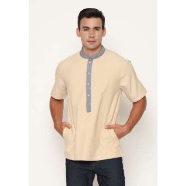 AMK Baju Koko Lengan Pendek KK Gathan S/s Cream M