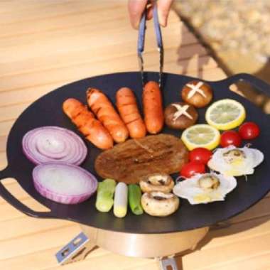 Wajan Panggang Grill pan Korea Style Anti Lengket/Wajan Pemanggang BBQ 34 Cm