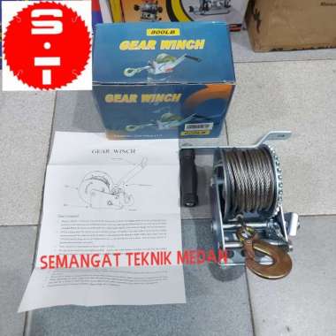 HAND GEAR WINCH LENGKAP SLING 4,2m x 10 meter 350kg 350 kg WIPRO