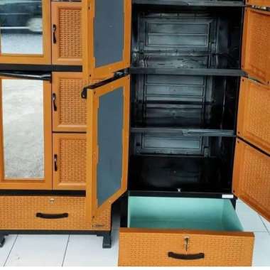 lemari Napoli kaca dan laci