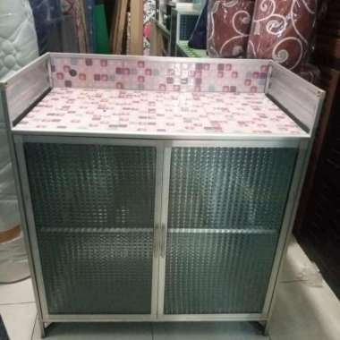 rak kompor 2 tungku rangka full alumunium