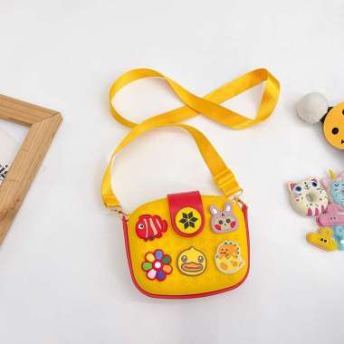SPV Tas Selempang Jelly Silicone PATCHES Anak / Tas Selempang Anak Laki-Laki & Perempuan YELLOW