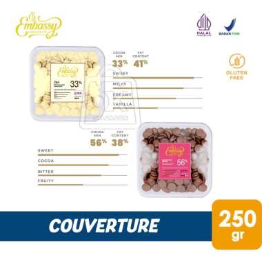 Coklat Couverture Embassy Chocolate Kovertur (250 gr) EQUATOR 250G+ICEGEL