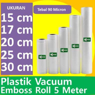 Plastik Vacum Vacuum Sealer Emboss 5 Meter Roll Packing Makanan Vakum 12cm