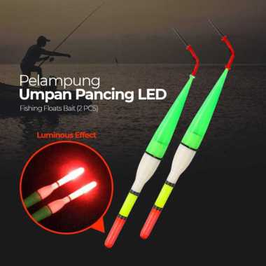 TaffSPORT Pelampung Umpan Pancing LED Luminous Fishing Bait 2 PCS