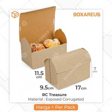 Snack Box Dus Roti Kue Gift Packaging Kotak Kado Souvenir | RC Treasure Brown