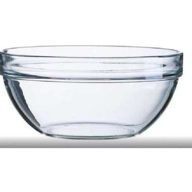 Mangkok Bumbu Kaca Bulat Bening Besar Jumbo Diameter 17CM Mixing Bowl