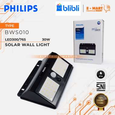 PHILIPS Lampu Solar Dinding BWS010 LED 300 Tenaga Surya Outdoor