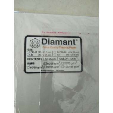 Kertas Kalkir A4 Diamant 80/85 gr tracing paper