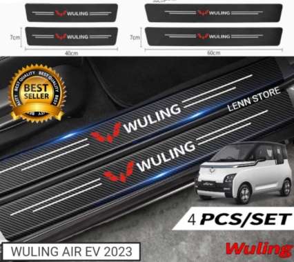 Stiker Pelindung Sill Plate Pintu Mobil Wuling AIR EV 2023