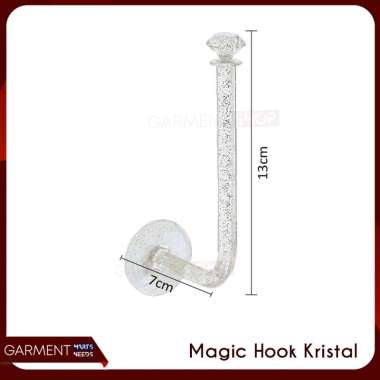 Gantungan Tempel Hook Kristal Tisu Roll Pegangan Pintu Tarik Tempat Talenan Tutup Panci Panjang PACK