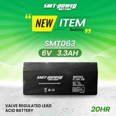 BATERAI / AKI KERING / SMT POWER / SMT063 VRLA 6V 3,3AH ORIGINAL SMT POWER 6V 3.3AH