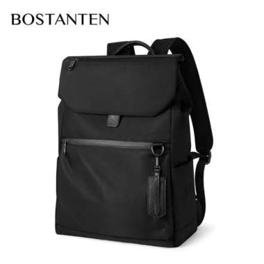 BOSTANTEN Tas Ransel Pria Nilon Tahan Air Tas Rekreasi Tas Mahasiswa Berkapasitas Besar Hitam3011k