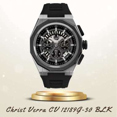 Christ Verra CV 12189G-30 BLK Jam Tangan Pria Original