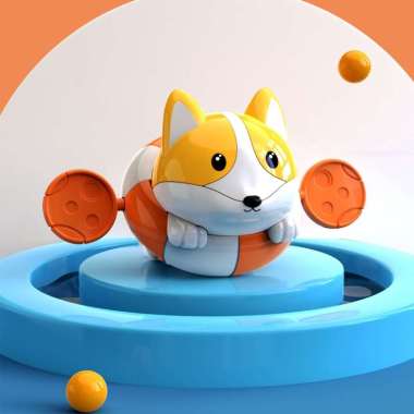 Mainan Anak Bayi - Bath Toys - Cute Animals Toys - Mainan Binatang Renang Corgi Oranye