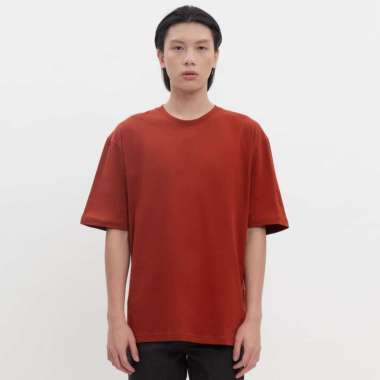 M231 T-Shirt Polos Oversized Pendek Merah Bata 1973K L