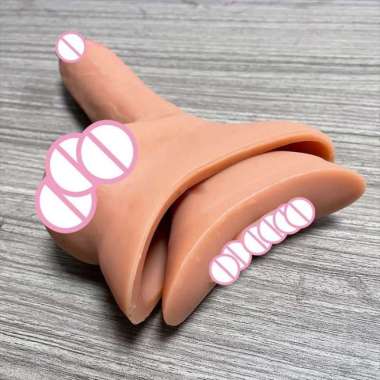 Transgender Prosthetic Realistic 3 in 1 Strap On Pe nis Packer with Silicone Insert Rod STP Device f