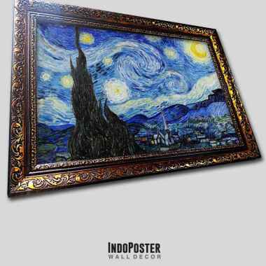 Poster Lukisan The Starry Night - Vincent Van Gogh,1889