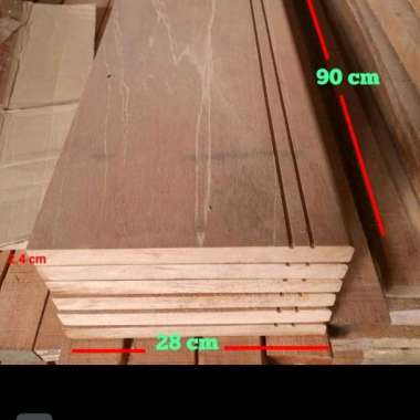 Trap tangga kayu Pijakan tangga kayu Kamper Samarinda atau Meranti Kamper 28 cm x 90 cm