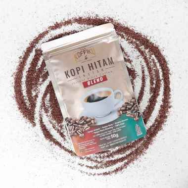 50g BLEND arabica dan robusta Kopi Hitam Tanpa Ampas - KOFFIKU