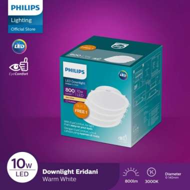Lampu Philips Downlight Multipack Eridani LED8 D125 10W 30K Kuning