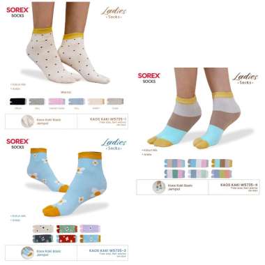 SOREX W5735 LADIES ANKLE SOCKS - KAOS KAKI WANITA JEMPOL SEMATA KAKI W5735-1 Bintik