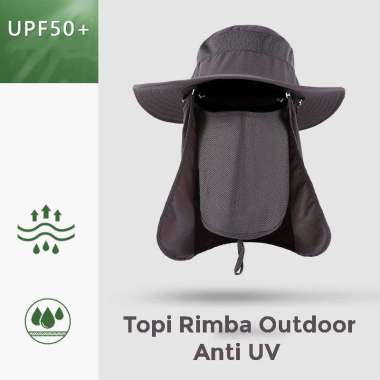 Topi Rimba Outdoor Anti UV Waterproof Booonie Hat Polyester GL001 Cowok Pria Brended Cowo Inport Mah
