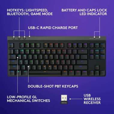 Logitech Keyboard Gaming G515 Lightspeed TKL BLACK
