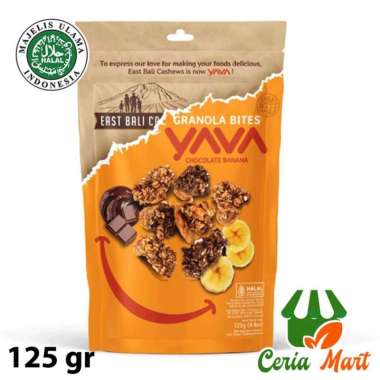 Granola Bites YAVA Chocolate Banana 125 gr Coklat Pisang Snack Sehat