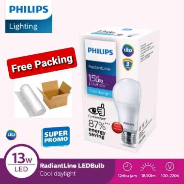Philips LED Lampu Bohlam 13W Putih 6500K 13 W 13 Watt RadiantLine Bulb