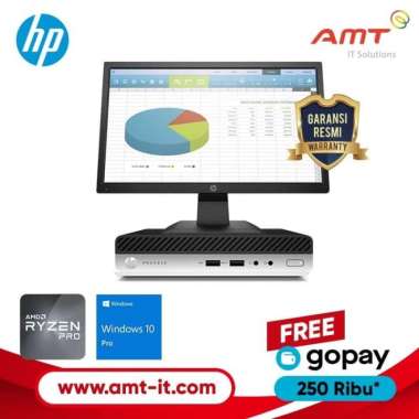 PC Desktop HP PRODESK 405 G4 DM RYZEN 3 PRO 19,5" (5WD28AV) WIN 10 PRO